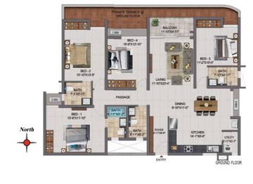  4 BHK Apartment at Casagrand Boulevard, Hennur Road – for Sale